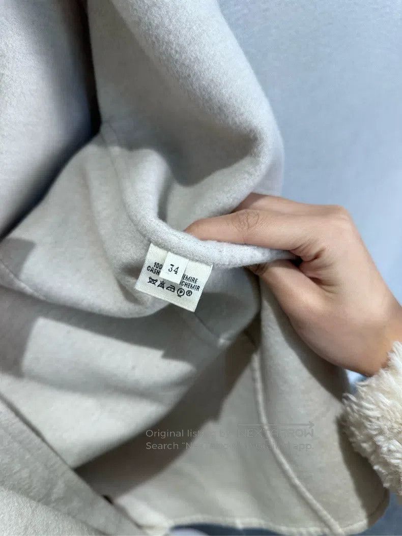 Hermes Hermes Off-white cashmere coat Size XXS / US 00 / IT 34 - 5 Thumbnail
