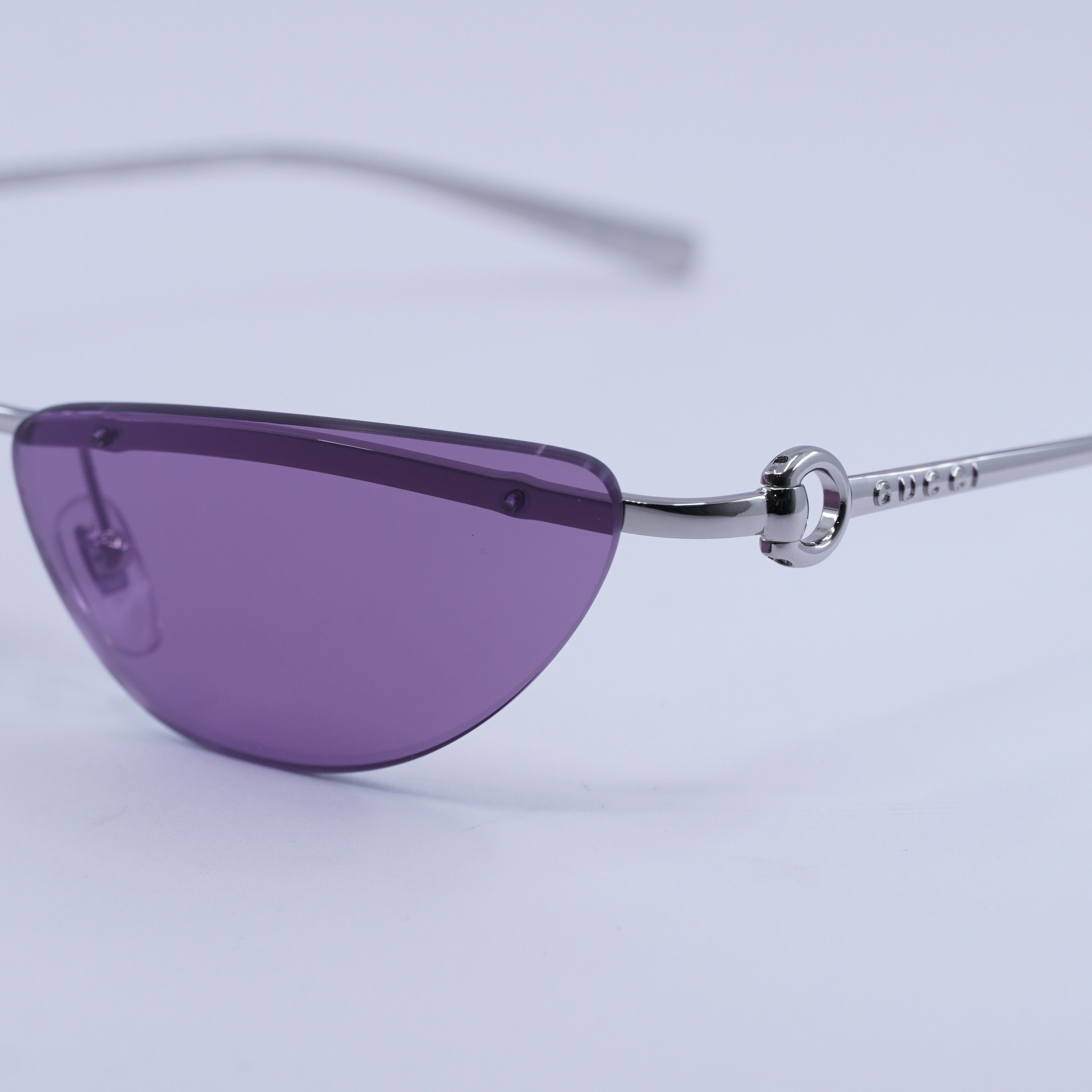 Gucci 🕶️ New Gucci GG1701S 003 Silver/Violet Sunglasses Size ONE SIZE - 4 Thumbnail