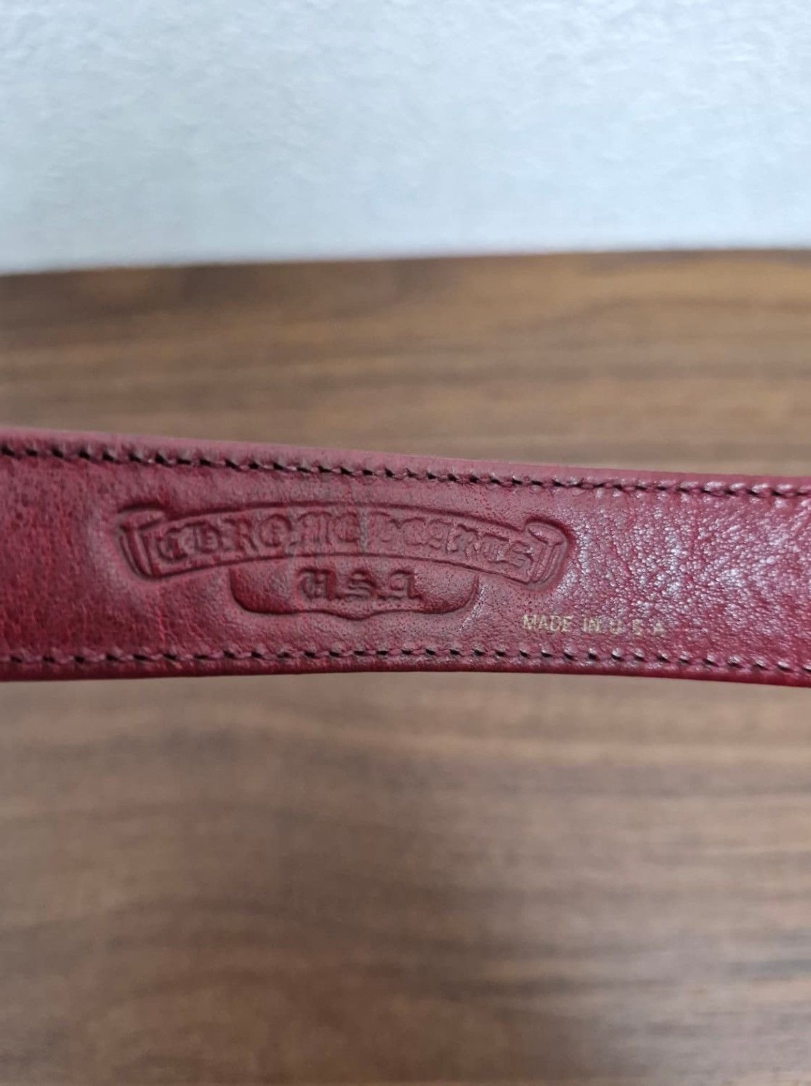 Chrome Hearts *rare* 3 Heart Button Red Leather Bracelet Size ONE SIZE - 6 Thumbnail