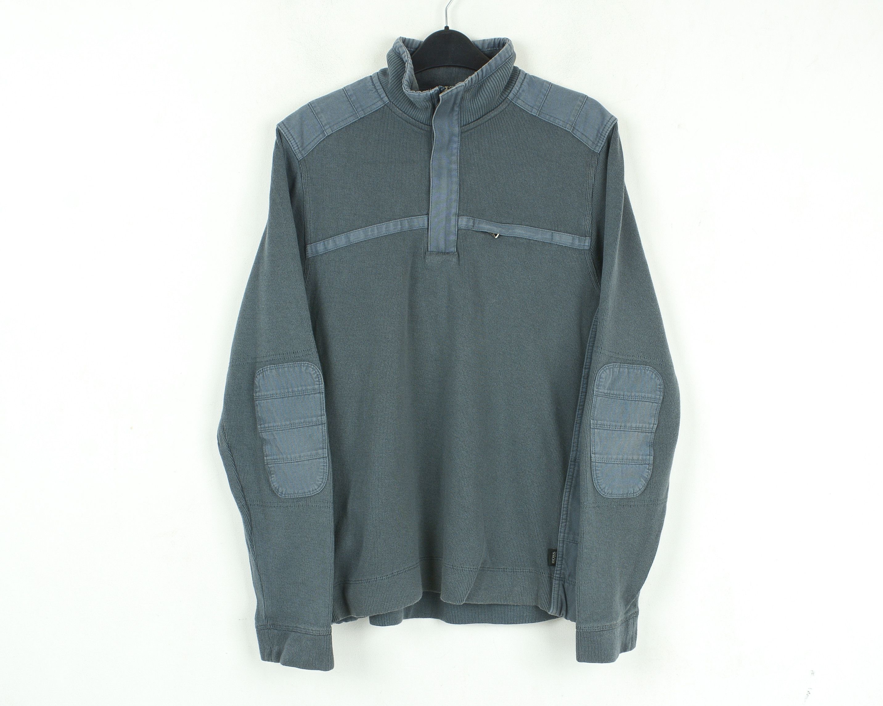 Hugo Boss Men's Regular Fit Sweater M Pullover Jumper Zip Up Neck Size US M / EU 48-50 / 2 - 1 Thumbnail