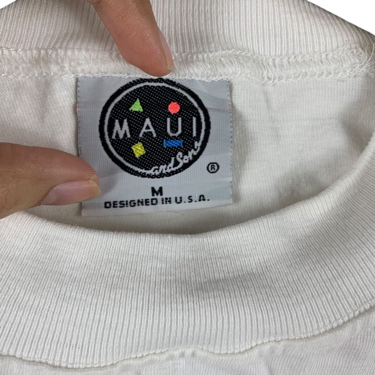 Maui and Sons Vintage 90’ MAUI & SONS SHARK Hawaii Surf Tee Shirt Top Size US M / EU 48-50 / 2 - 8 Thumbnail