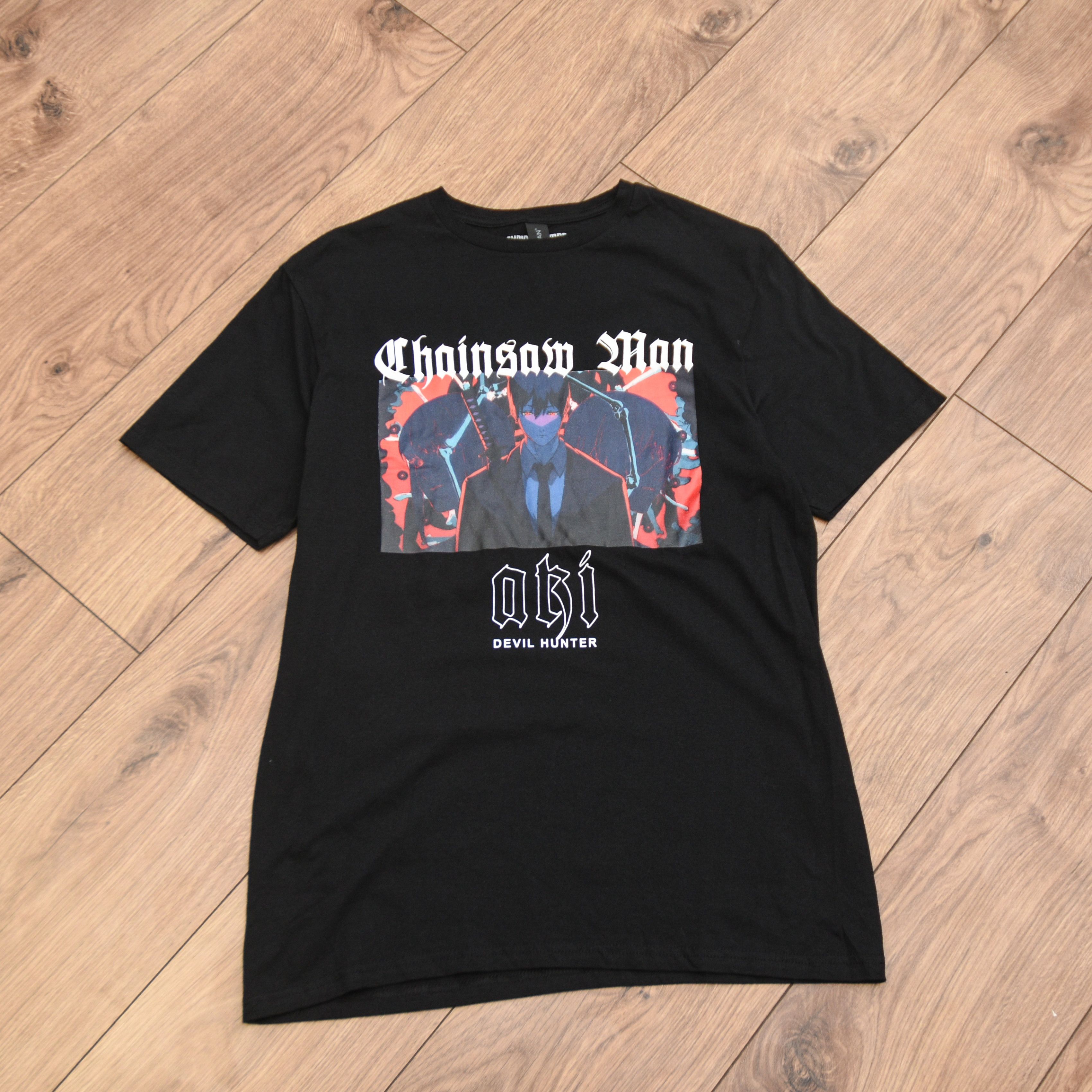 Anime Chainsaw Man Aki Hayakawa Anime T-Shirt Devil Hunter Size US M / EU 48-50 / 2 - 6 Thumbnail