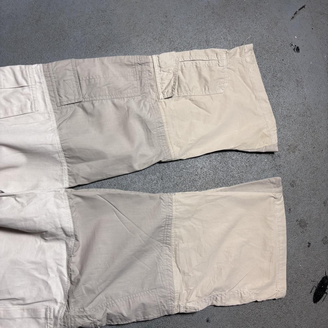 Japanese Brand × Vintage Upcycled Tan and cream cargo trousers with a relaxed fit Size US 34 / EU 50 - 8 Thumbnail