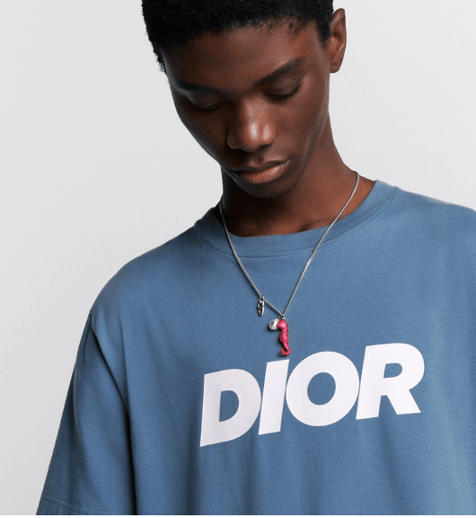 Dior o1w1db10525 483J69 Relaxed-Fit T-Shirt in Blue Size US M / EU 48-50 / 2 - 7 Thumbnail