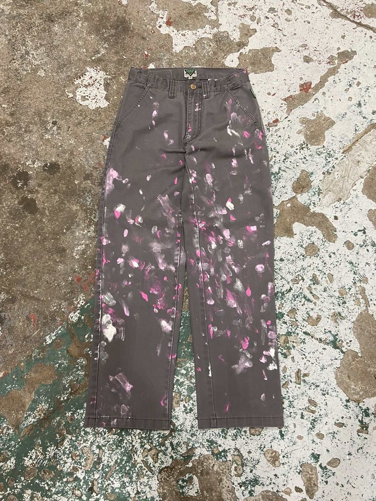 Vintage Vintage Paint Splatter Grey Work Pants Size 27" / US 4 / IT 40 - 4 Thumbnail