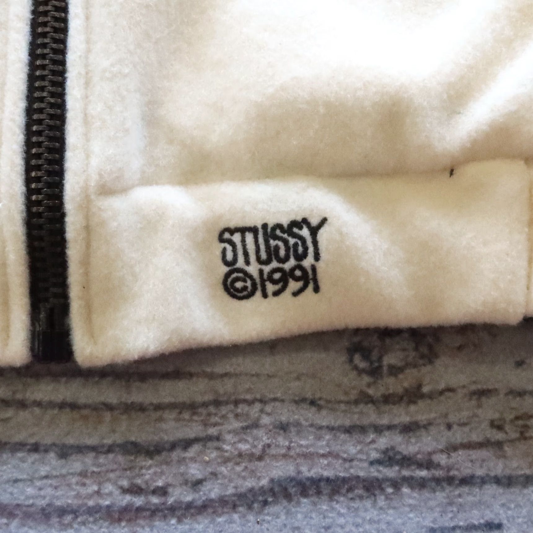 Vintage VINTAGE Stussy Burly Gear World Tribe Wool Varsity Jacket M Beige Men Jacket M USA Size US M / EU 48-50 / 2 - 7 Thumbnail