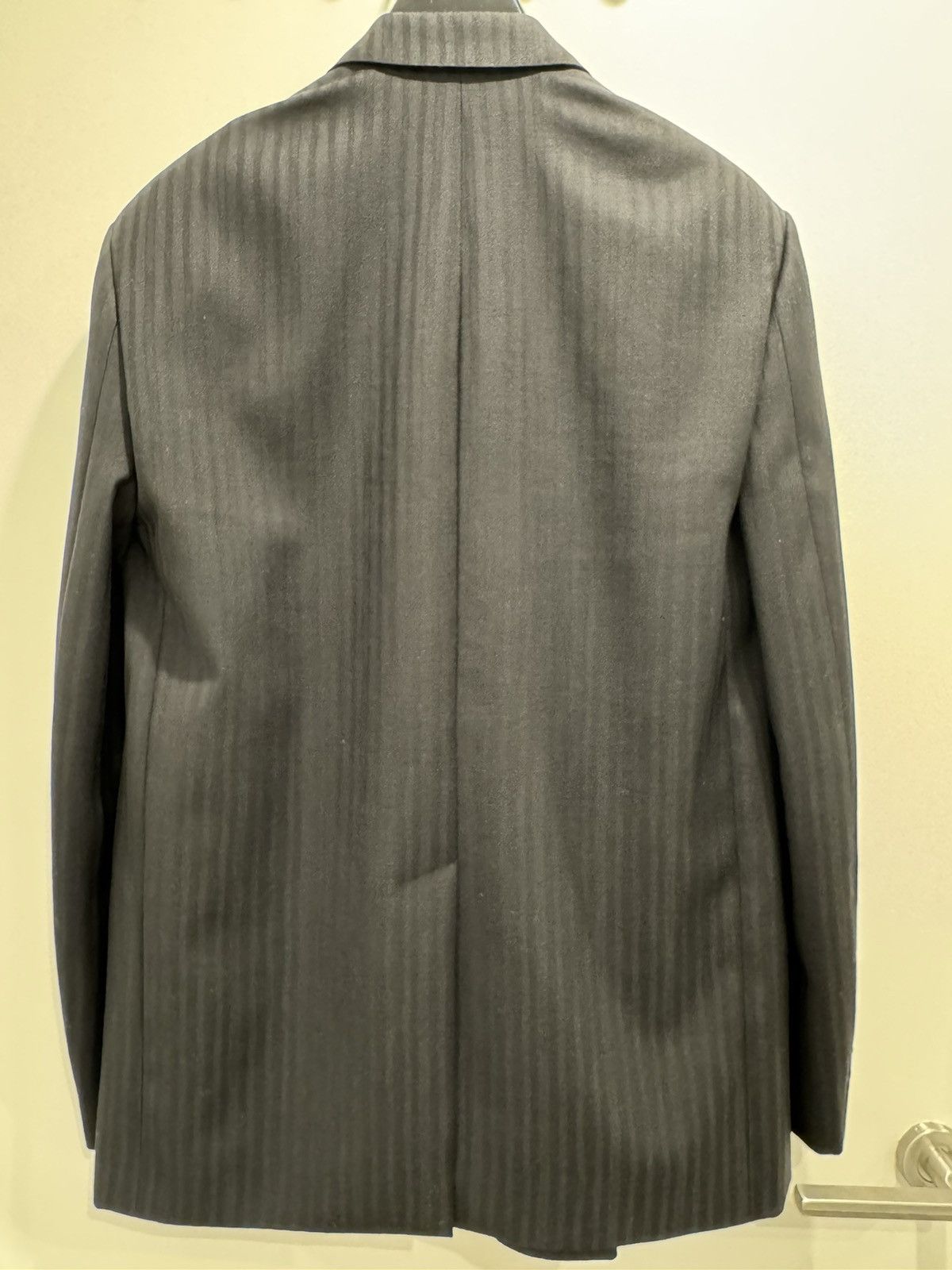 Celine × Hedi Slimane BOXY JACKET IN STRIPED WOOL AND MOHAIR Size 44L - 8 Thumbnail