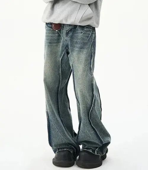 Jean × Vintage y2k washed faded loose baggy jeans Size US 31 - 1 Thumbnail