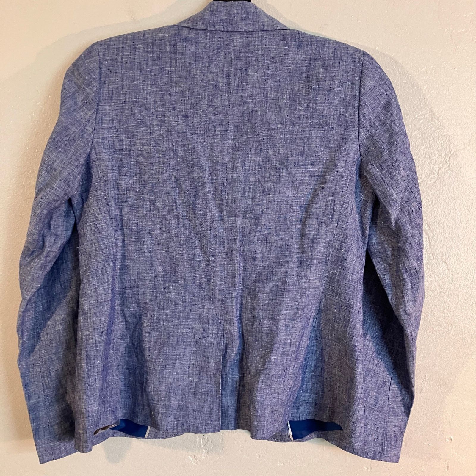 Other Talbots Women's Blue Linen Sport Coat Jacket Size S / US 4 / IT 40 - 4 Thumbnail