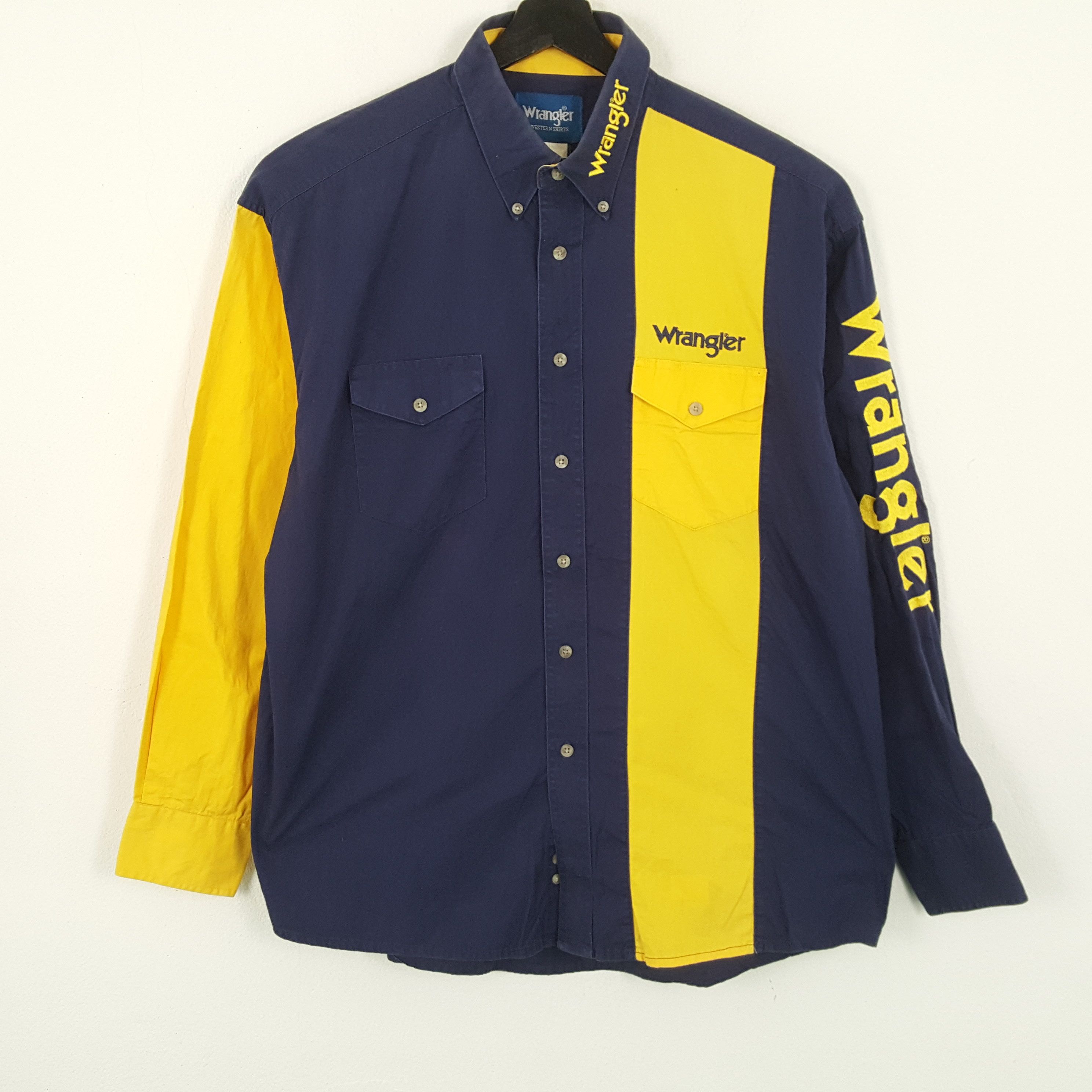 Vintage × Wrangler WRANGLER Fashion Rare Design American Classic Style Shirt Size US XXL / EU 58 / 5 - 1 Thumbnail