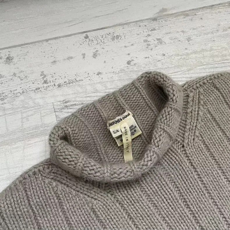 Hermes Hermes Beige pure cashmere knit sweater Size L / US 10 / IT 46 - 4 Thumbnail