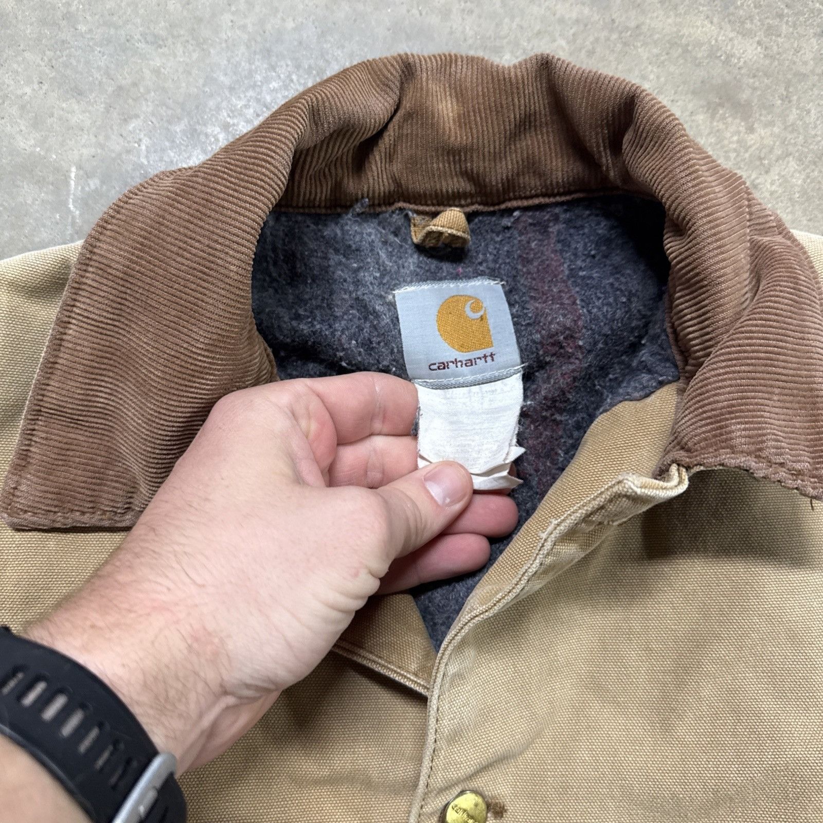 Carhartt Vintage Carhartt Jacket Mens Large Chore Coat Tan C01 BRN Size US L / EU 52-54 / 3 - 3 Thumbnail