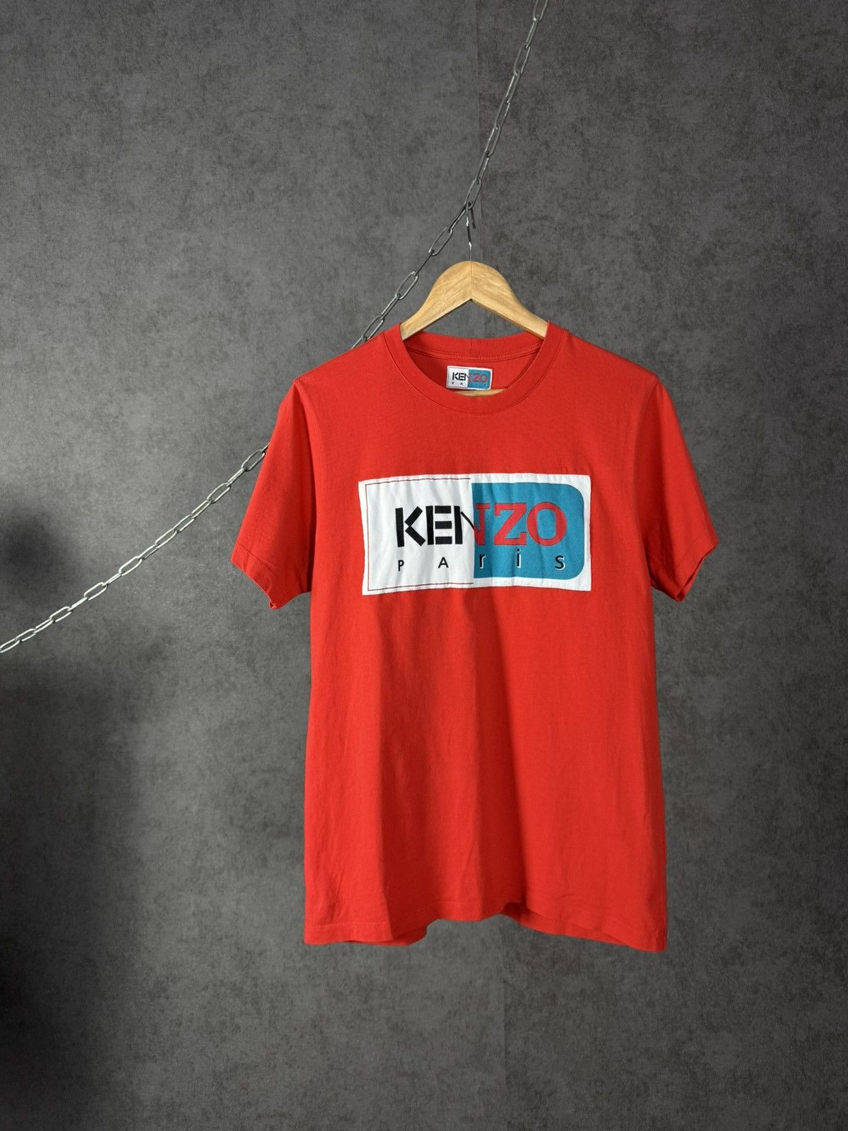 Kenzo Kenzo Momento Collection luxury designer center logo tee Size US S / EU 44-46 / 1 - 1 Thumbnail