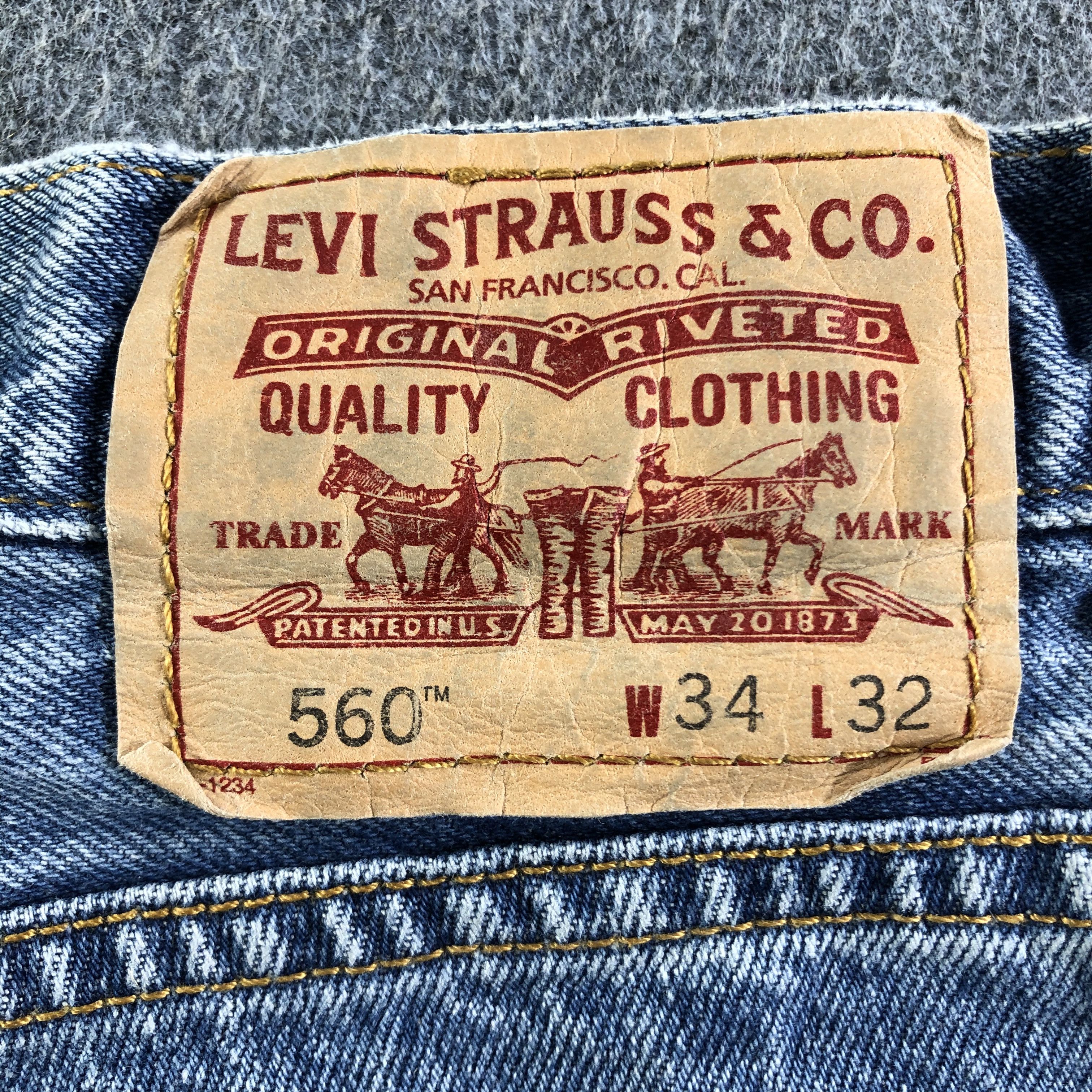 Levi's Vintage Blue Wash Levis 560 Jeans-J3463 Size US 35 - 5 Thumbnail