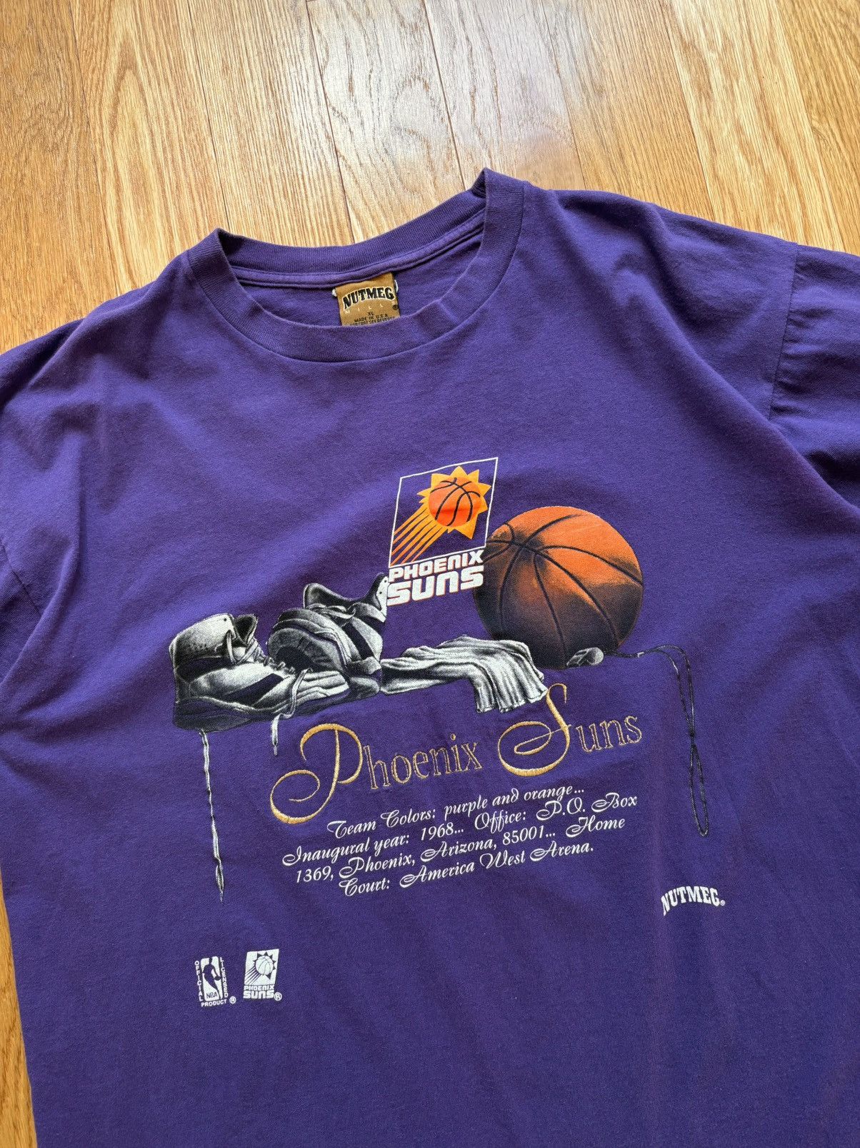 Nutmeg Phoenix Suns Nutmeg Mills Vintage 90s Single Stitch Tee XL Size US XL / EU 56 / 4 - 2 Thumbnail