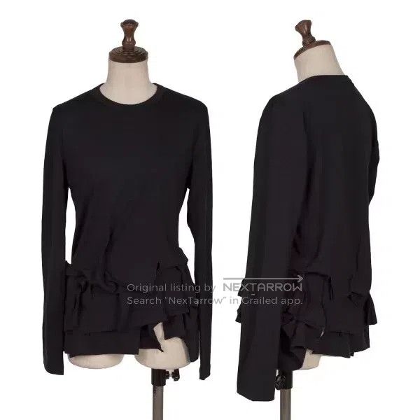 Comme des Garcons Comme des Garcons Navy vintage lace-trimmed top Size S / US 4 / IT 40 - 1 Thumbnail