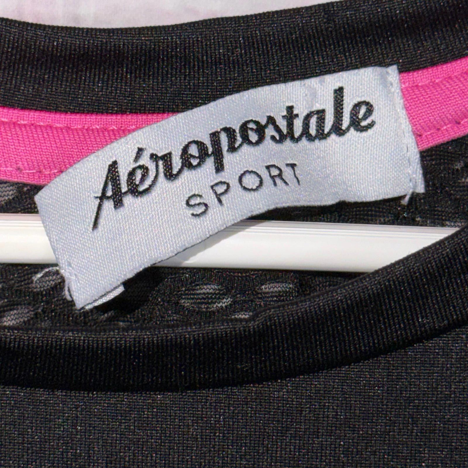 United Arrows Aeropostale Sport Black Mesh Large T-Shirt Size L / US 10 / IT 46 - 4 Thumbnail