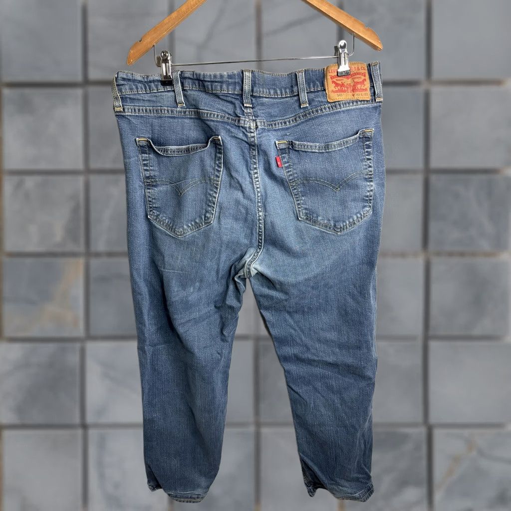 Levi's Levi's 541 Jeans Mens Athletic Taper Stretch Denim Pants Blue Medium Wash 36x27 Size US 36 / EU 52 - 1 Thumbnail