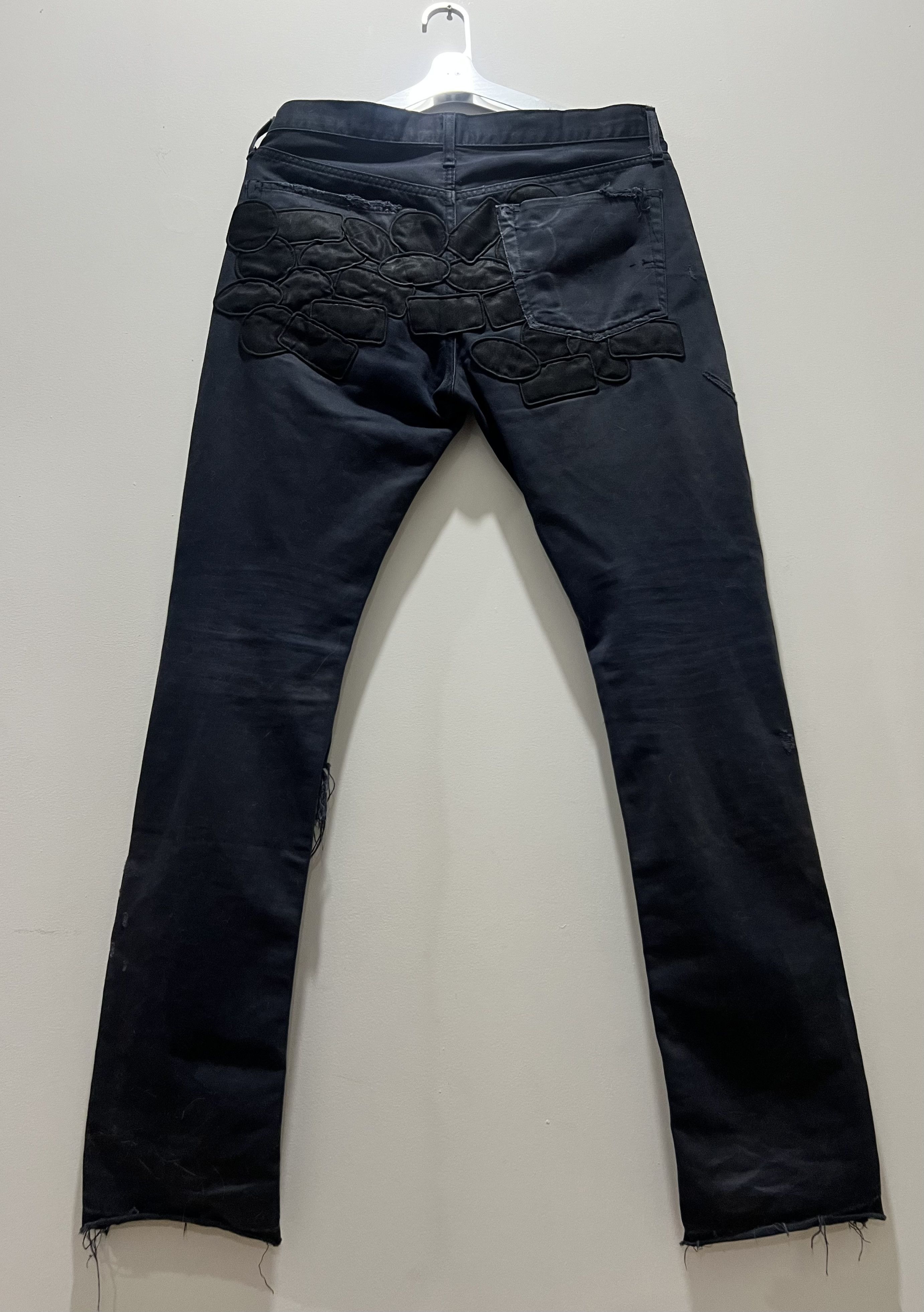 Undercover SS05 Graffiti Patch Distressed Dark Navy Twill Jeans Size US 32 / EU 48 - 23 Thumbnail