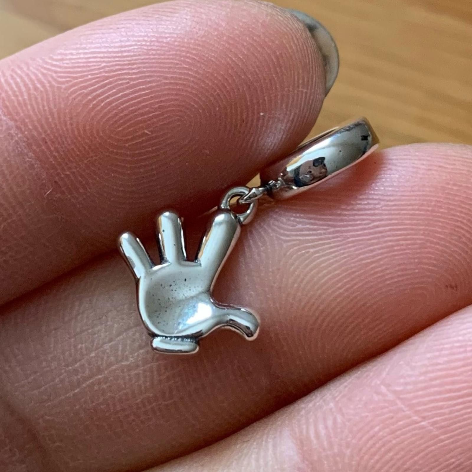 Other NWOT Mickey Mouse Glove Dangle Charm Sterling Silver 925 Size ONE SIZE - 4 Thumbnail