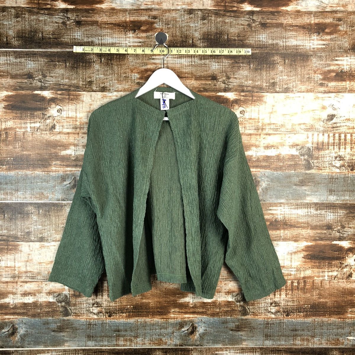 Japanese Brand Keiko Kishi by Nosh Green Cardigan Knitwear #A2473 Size US L / EU 52-54 / 3 - 1 Thumbnail