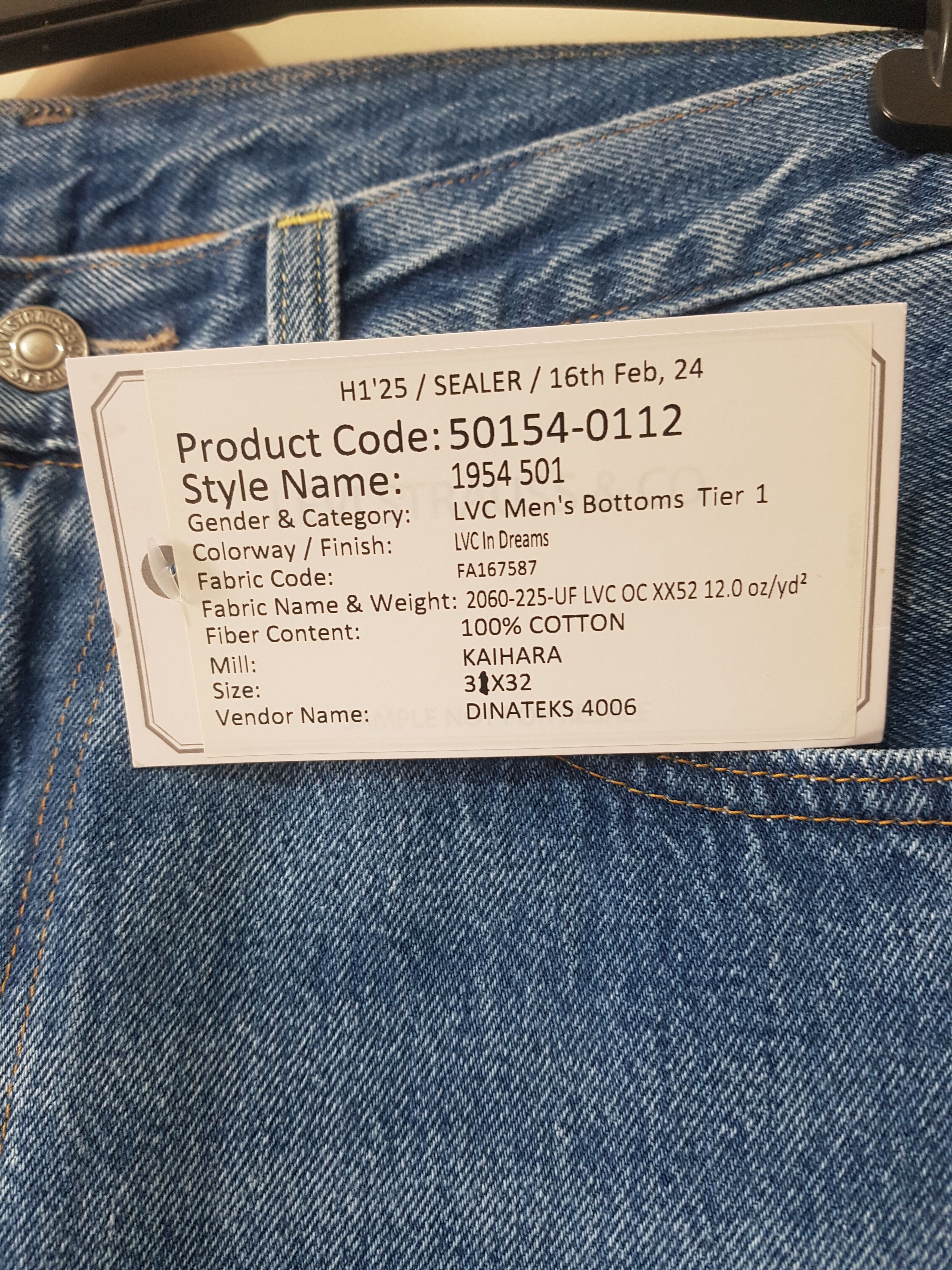 Levi's Vintage Clothing LEVI'S 501Z XX 1954 Jeans LVC Selvedge Size US 31 - 2 Thumbnail