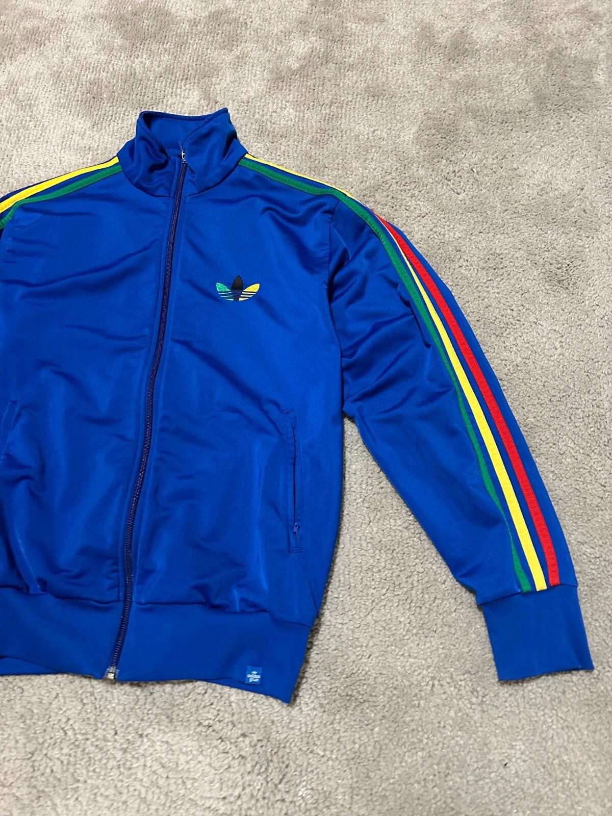 Adidas Adidas Rasta Reggae Jamaica Track Jacket Mens Size M Blue Size US M / EU 48-50 / 2 - 3 Thumbnail