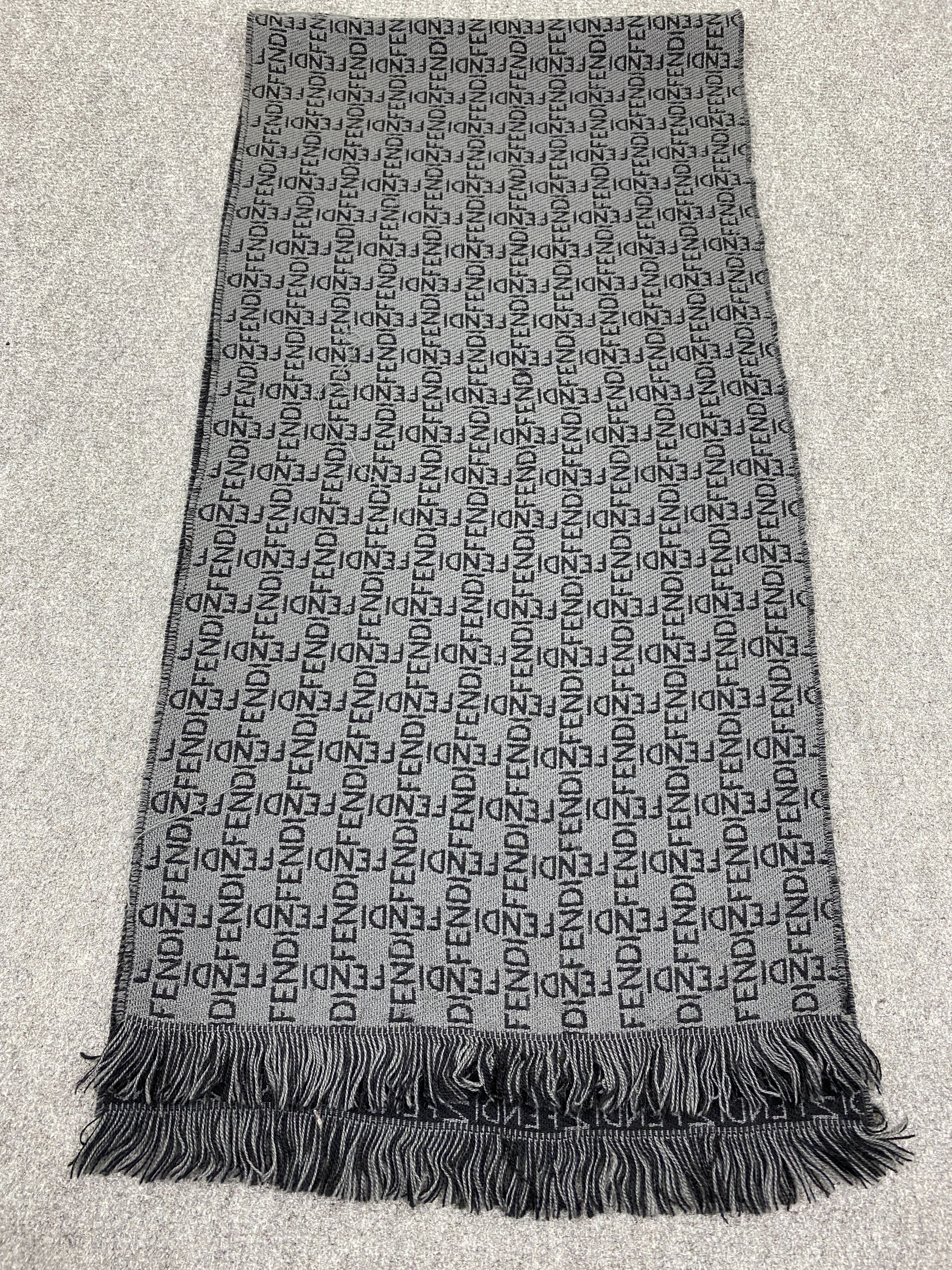 Fendi Vintage Fendi Zucca Monogram Scarf Muffler Neckwear SC0081 Size ONE SIZE - 2 Thumbnail