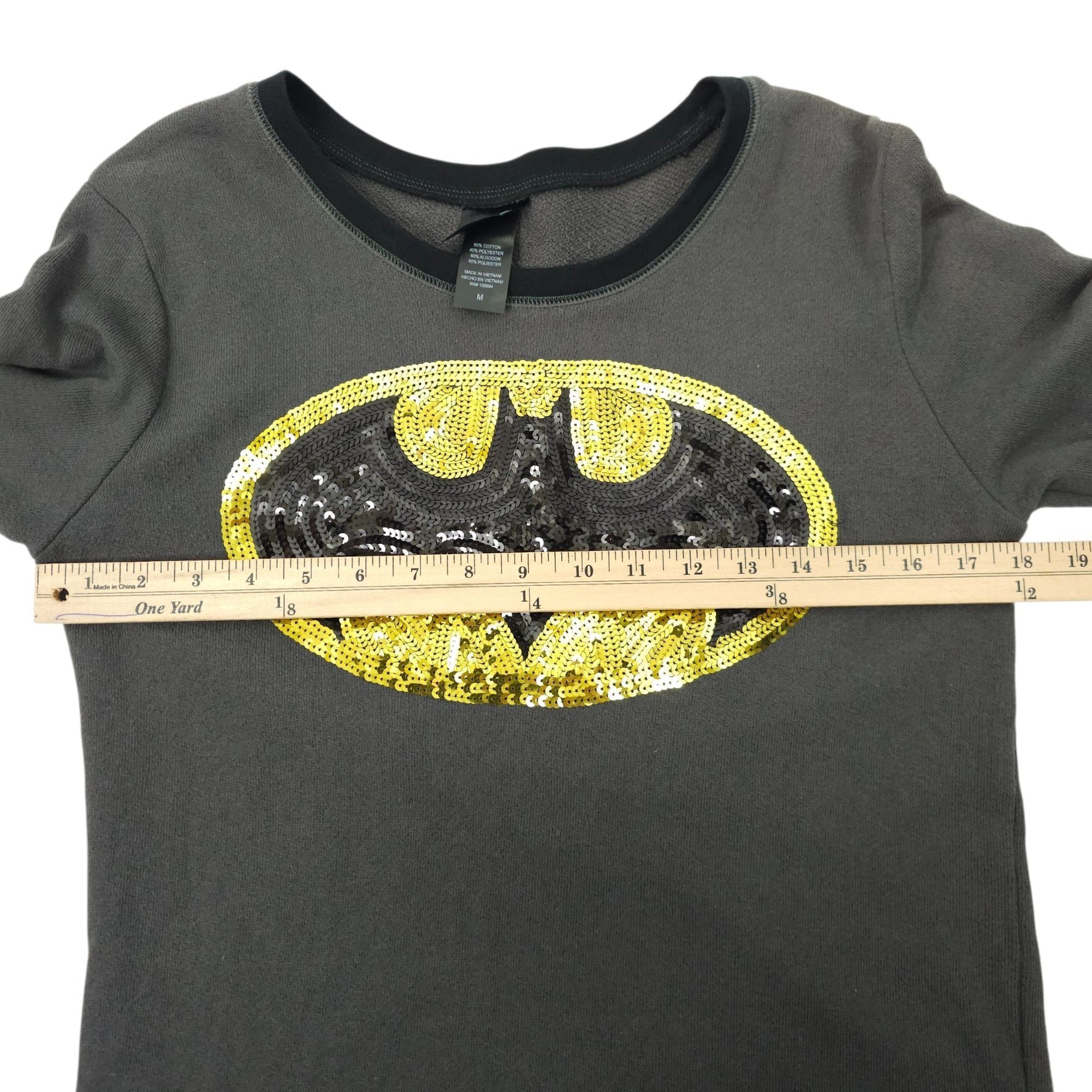 DC Comics DC Comics Batman Sequins Sweater Womens M Pullover Ringer Size M / US 6-8 / IT 42-44 - 4 Thumbnail