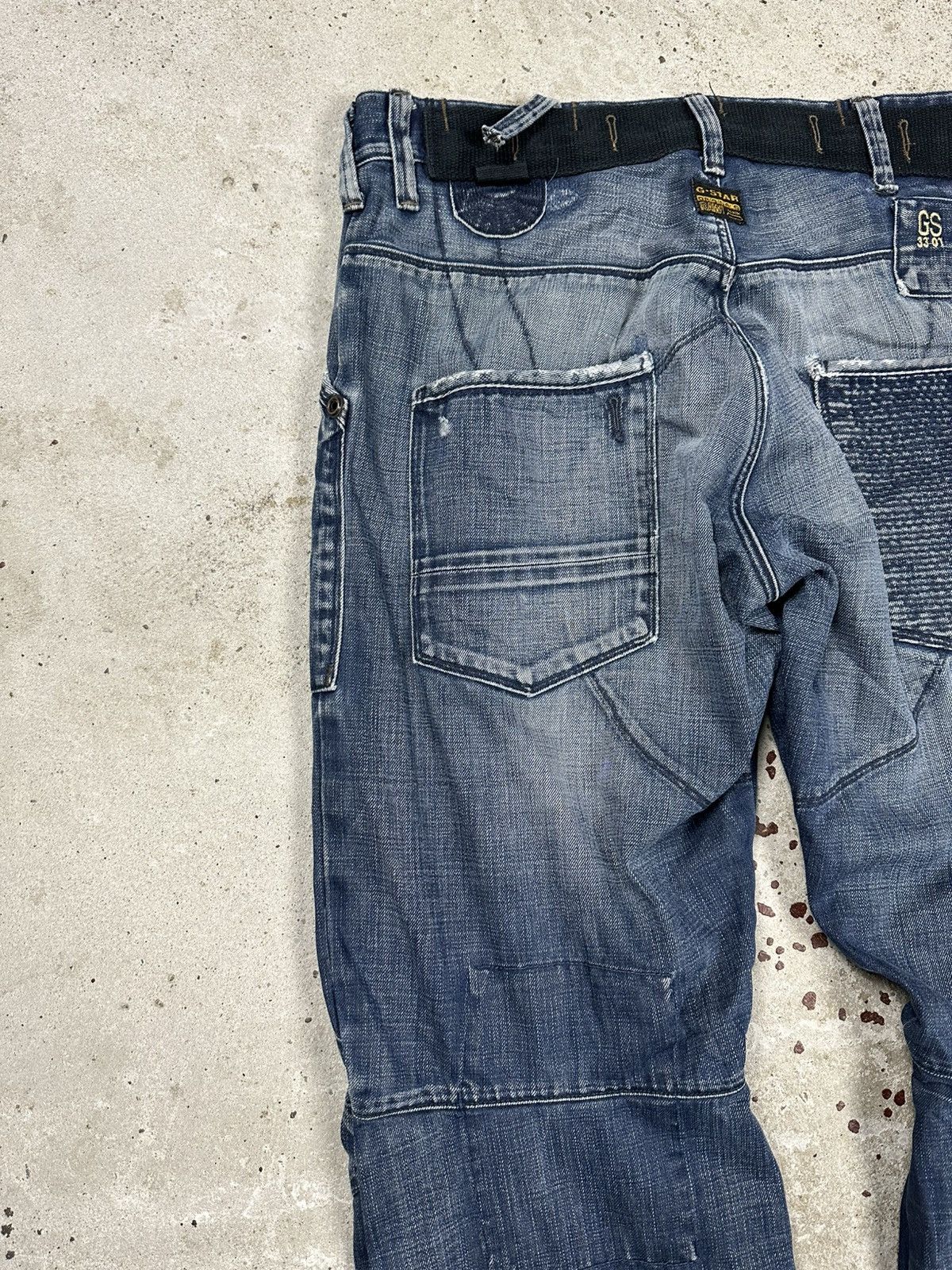 G-Star × Vintage Vintage Y2K G Star Raw Fire Elwood Distressed Denim Pants Size US 34 / EU 50 - 12 Thumbnail