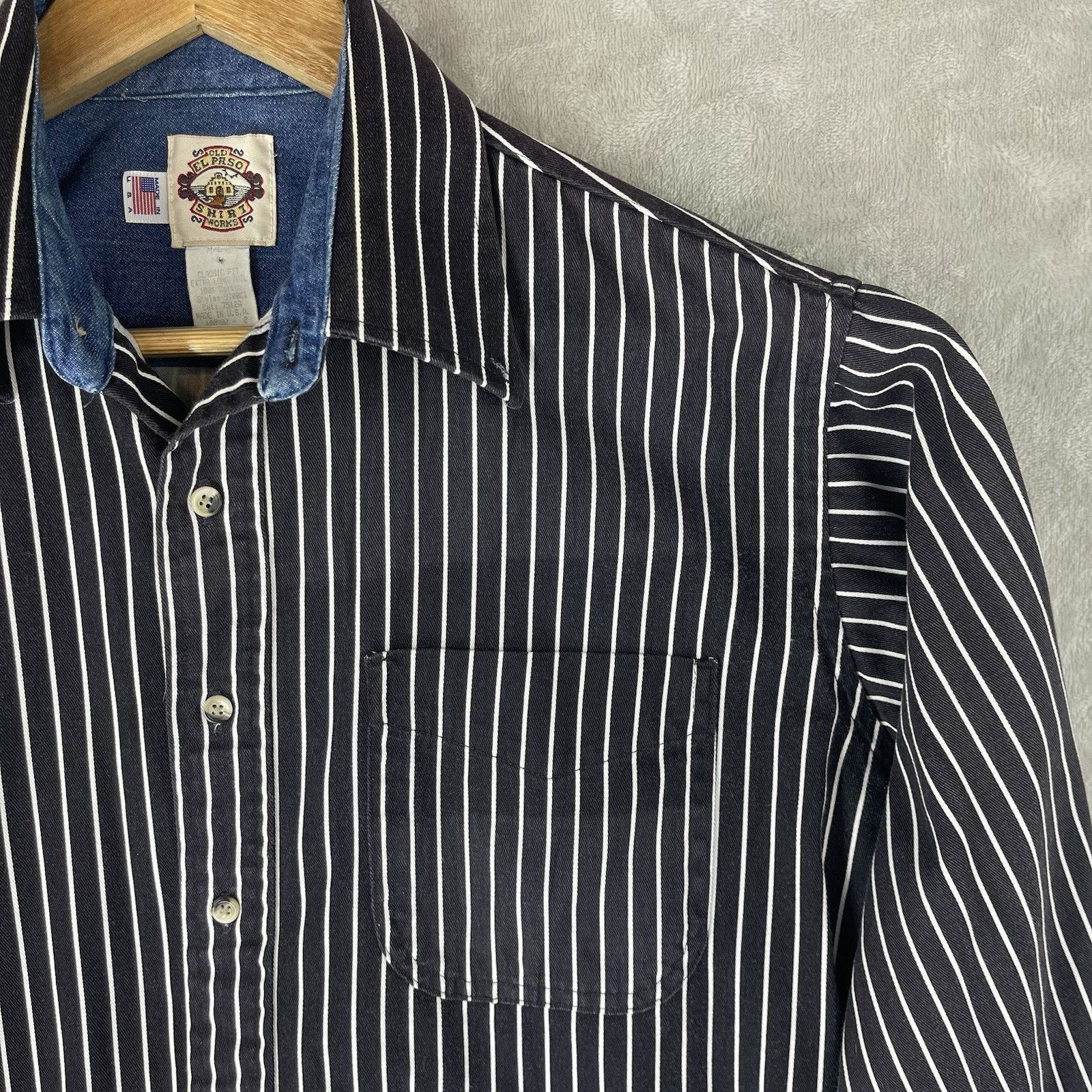 Other Old El Paso Vintage Western Shirt Med Pinstripe Denim USA Size US M / EU 48-50 / 2 - 4 Thumbnail
