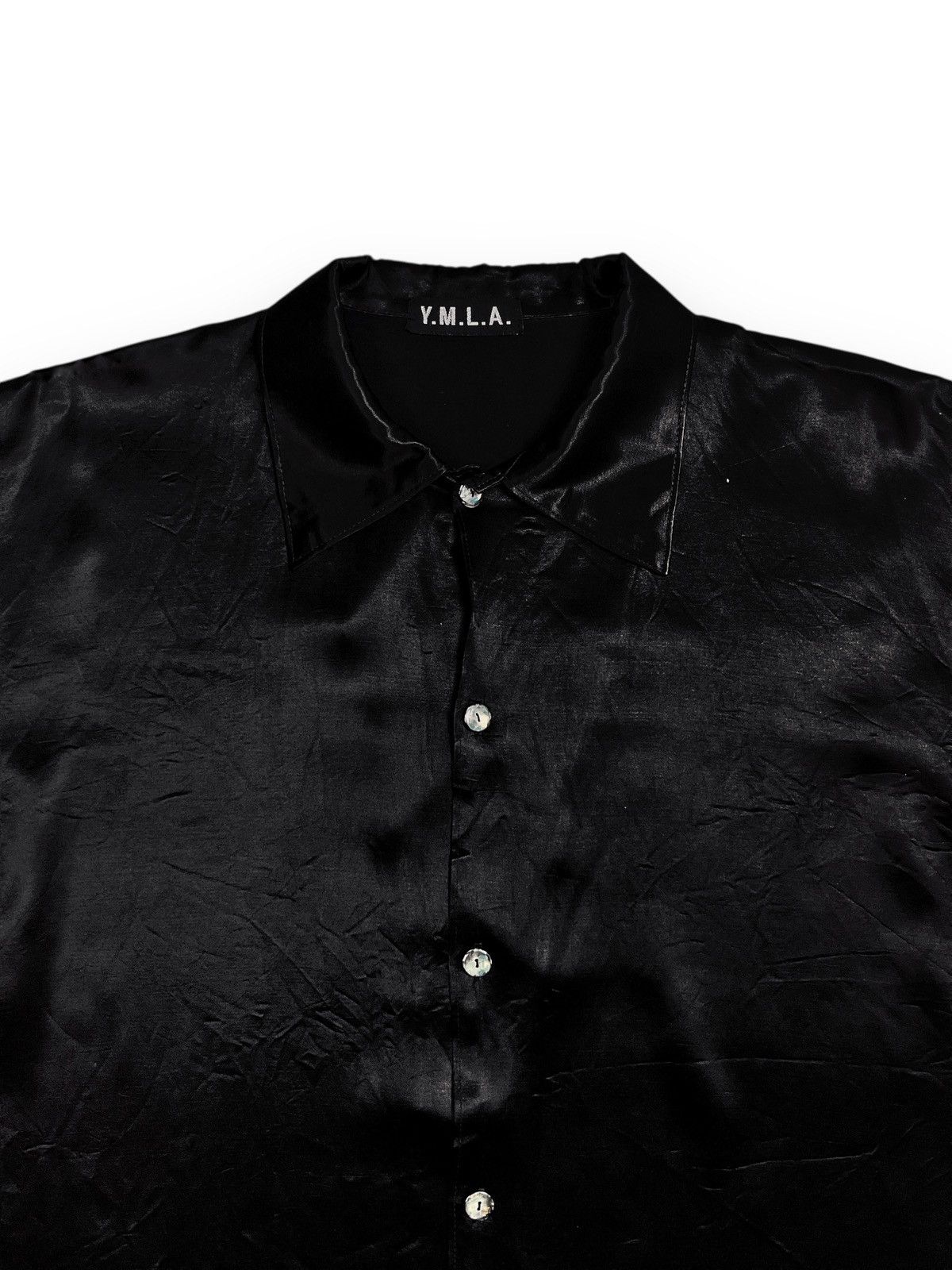Vintage 90s Y.M.L.A Vintage Satin Dress Shirt Loose Fit Size US XL / EU 56 / 4 - 2 Thumbnail