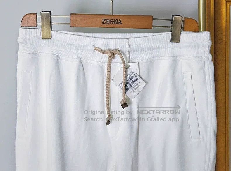 Brunello Cucinelli Brunello Cucinelli size L Sea Island cotton sweatpants Size US 31 - 2 Thumbnail