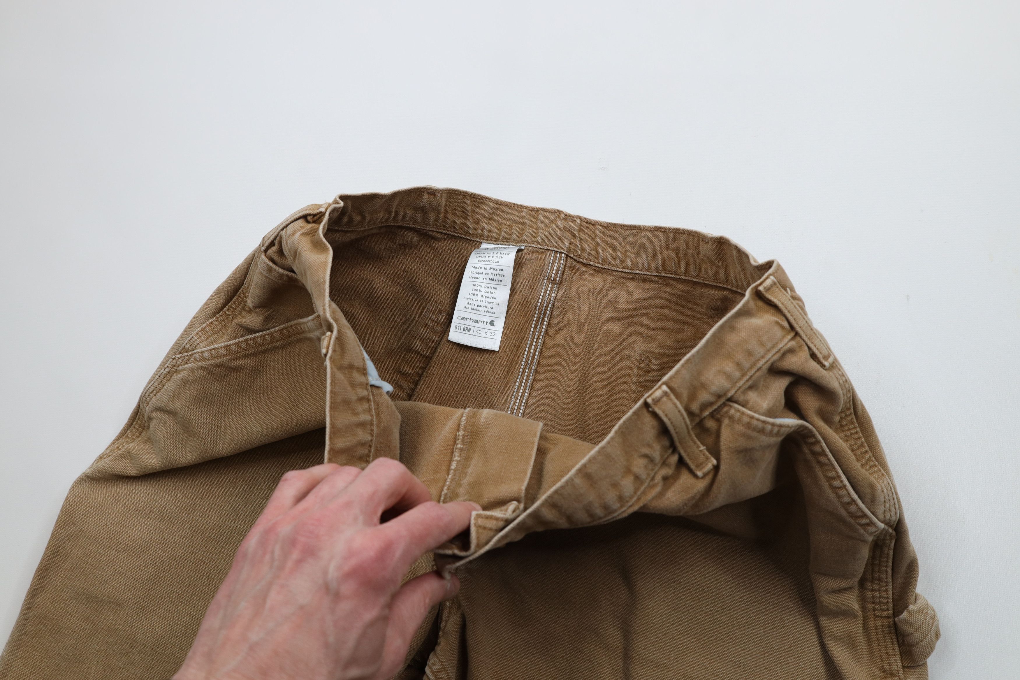 Carhartt × Vintage Vintage Y2K Carhartt Wide Leg Dungaree Pants Duck Brown Size US 40 / EU 56 - 7 Thumbnail