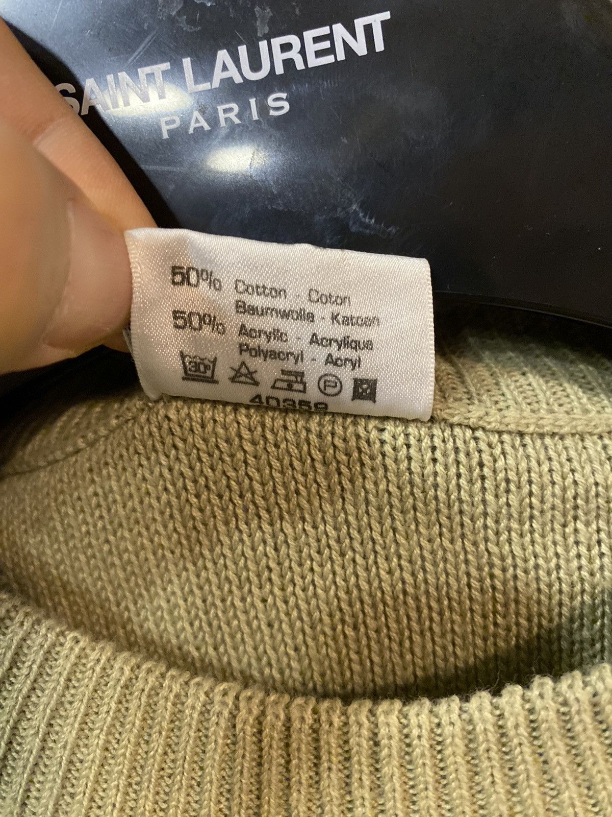 Yves Saint Laurent Beige 90s YSL Sweater Knitted Size US L / EU 52-54 / 3 - 4 Thumbnail