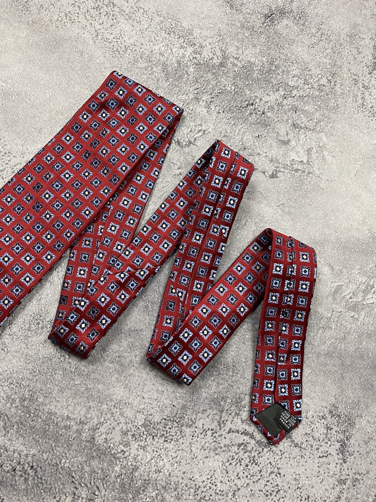 Eton Eton 100% Silk Made in France Tie Luxury Monogram Cravatte Size ONE SIZE - 6 Thumbnail
