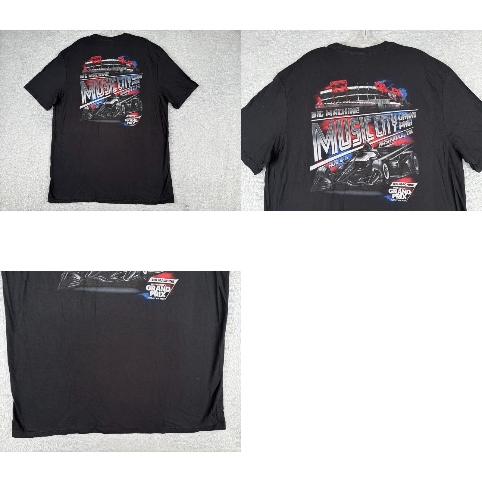 Vintage Nashville Grand Prix Shirt Men Extra Large Black Short Sleeve Crew Neck Indycar Size US XL / EU 56 / 4 - 9 Thumbnail
