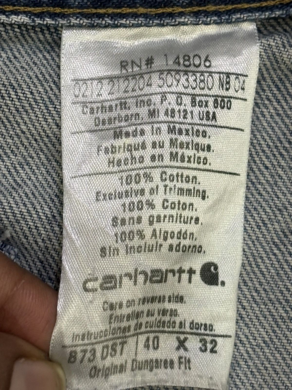 Carhartt Carhartt B73 DST Double knee denim Size US 40 / EU 56 - 4 Thumbnail