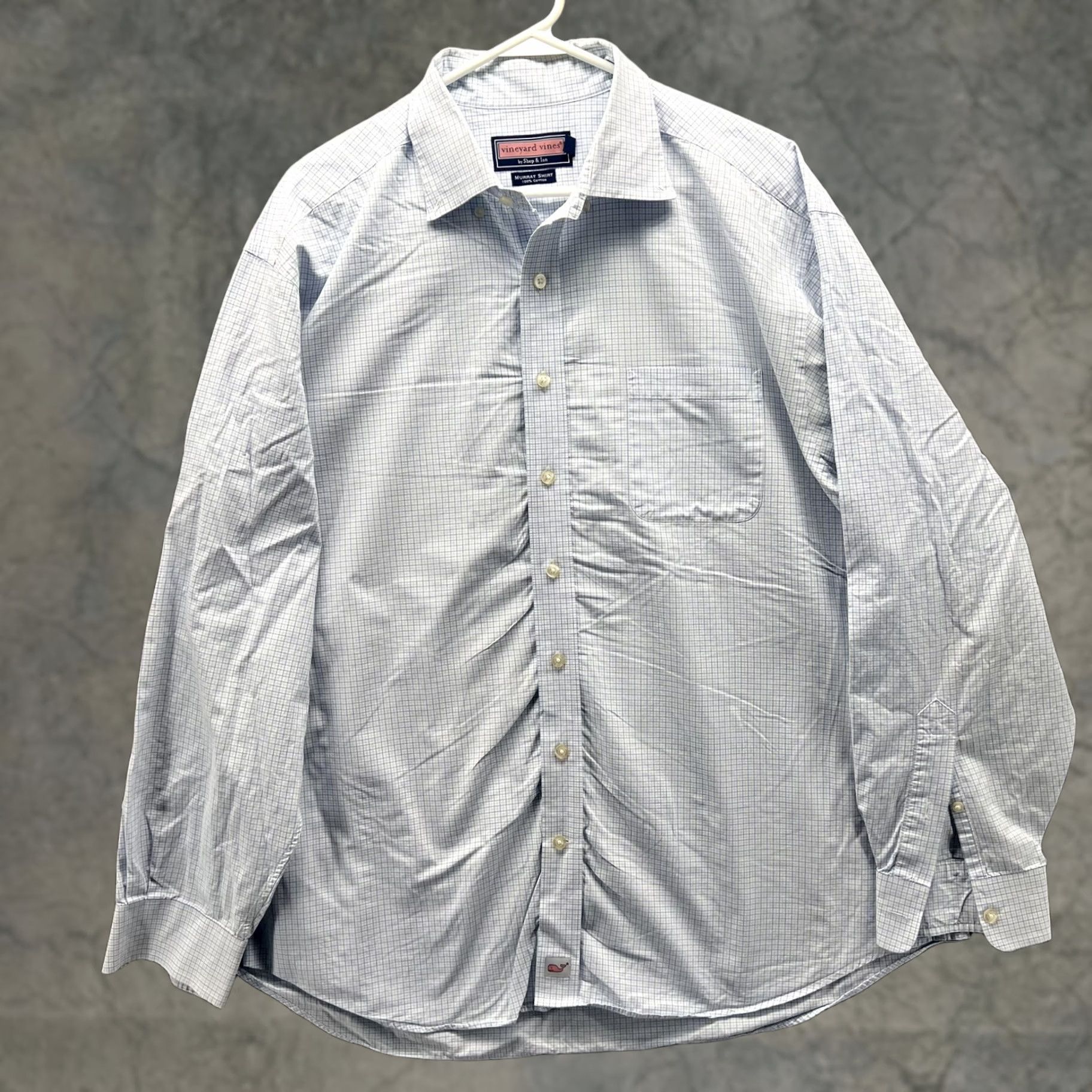 Vineyard Vines VINEYARD VINES Shirt Mens XL Blue Check Murray Long Sleeve Button Front Casual Size US XL / EU 56 / 4 - 1 Thumbnail