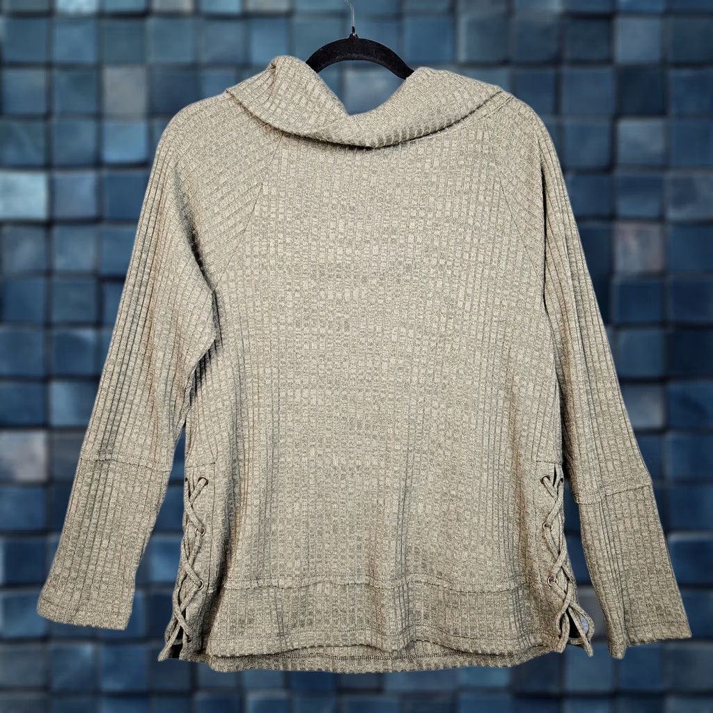 Vintage KNOW ROSE Green Cotton Cowl Neck Long Sleeve Sweater Women M NEW Cardigan Size M / US 6-8 / IT 42-44 - 1 Thumbnail