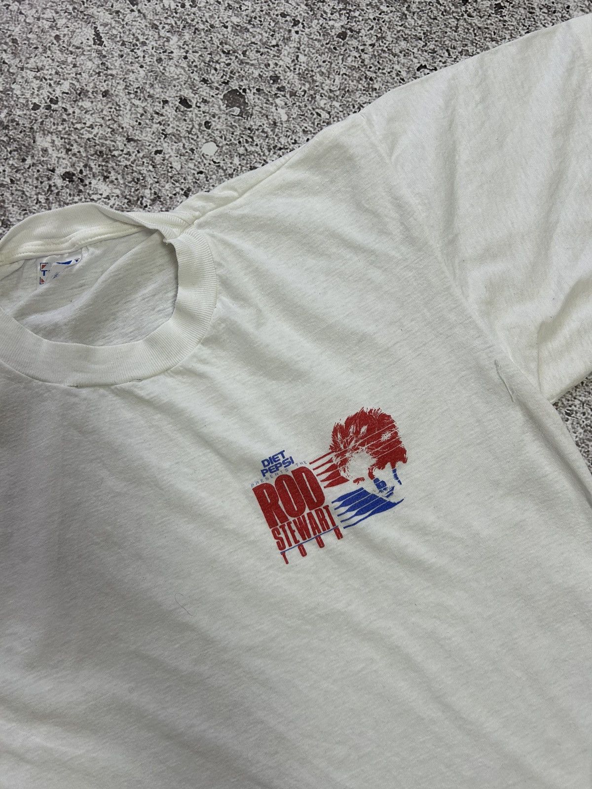 Band Tees × Vintage Vintage 90’s Diet Pepsi Presents The Rod Stewart Tour Tee Size US XL / EU 56 / 4 - 7 Thumbnail