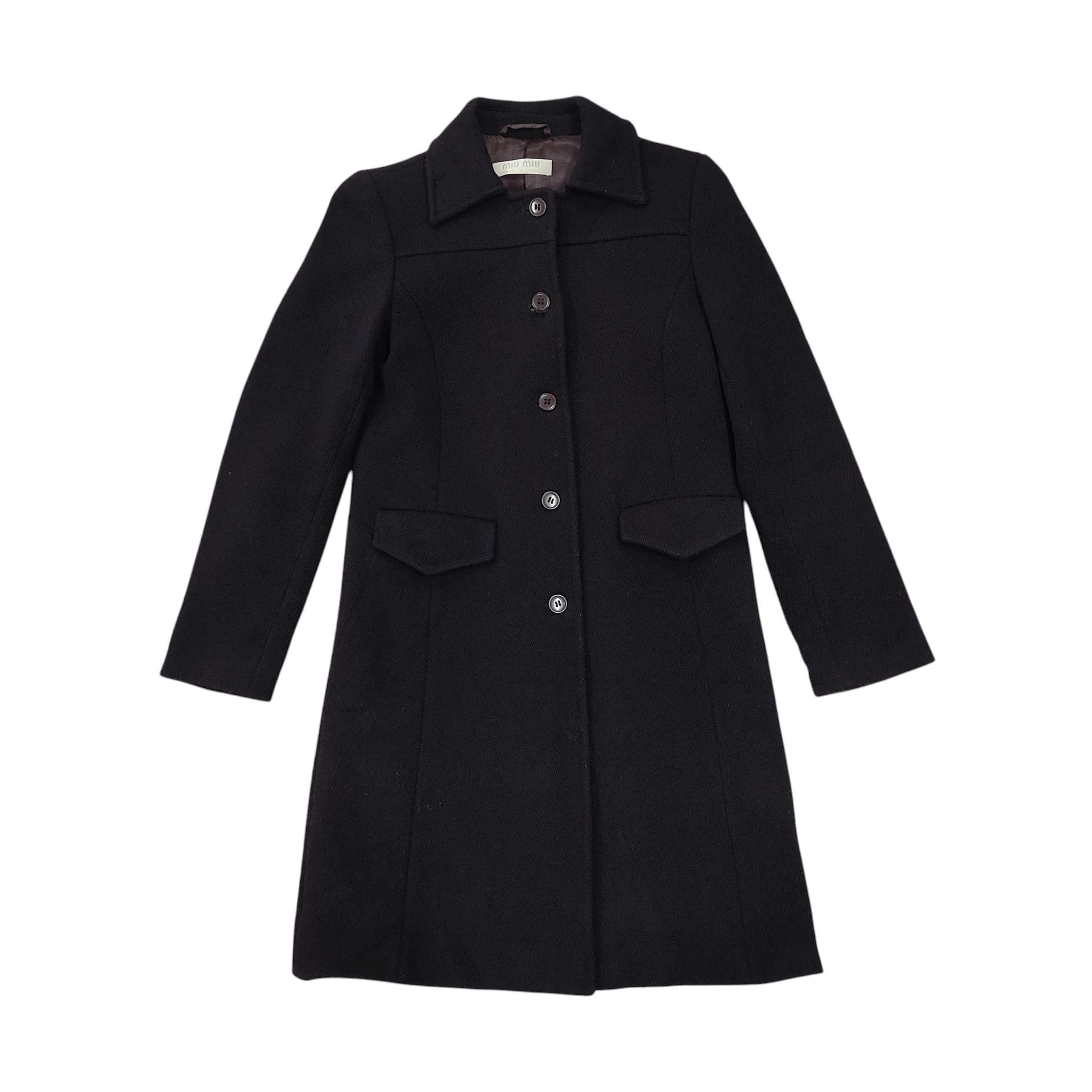 Miu Miu Miu Miu Wool Blend Flap Pockets Trench Coat Jacket Size S / US 4 / IT 40 - 6 Thumbnail