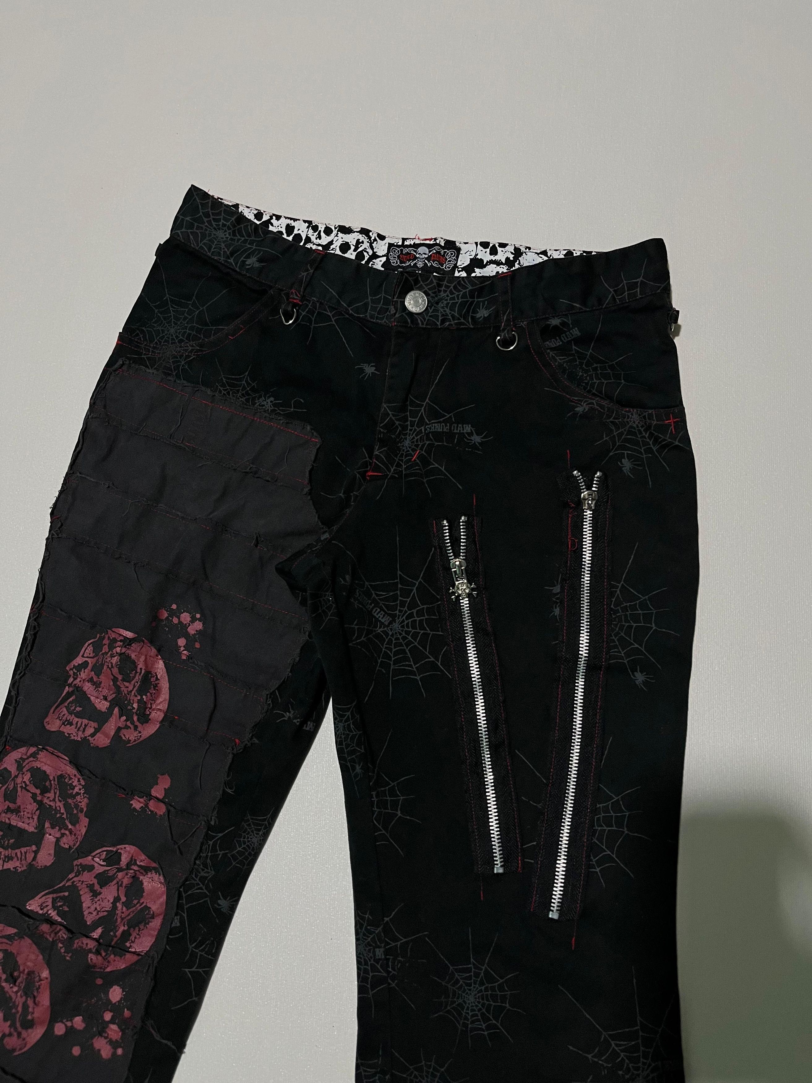 Japanese Brand 💥Rare💥Mad Punk Spider Bondage Pants Size US 30 / EU 46 - 3 Thumbnail