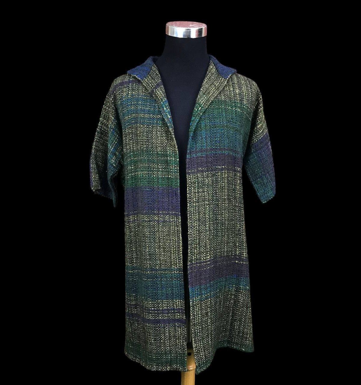 Japanese Brand JAPANESE MINIMALIST BUTTONLESS TWEED COLORBLOCK SHORTSLEEVE Size US M / EU 48-50 / 2 - 1 Thumbnail