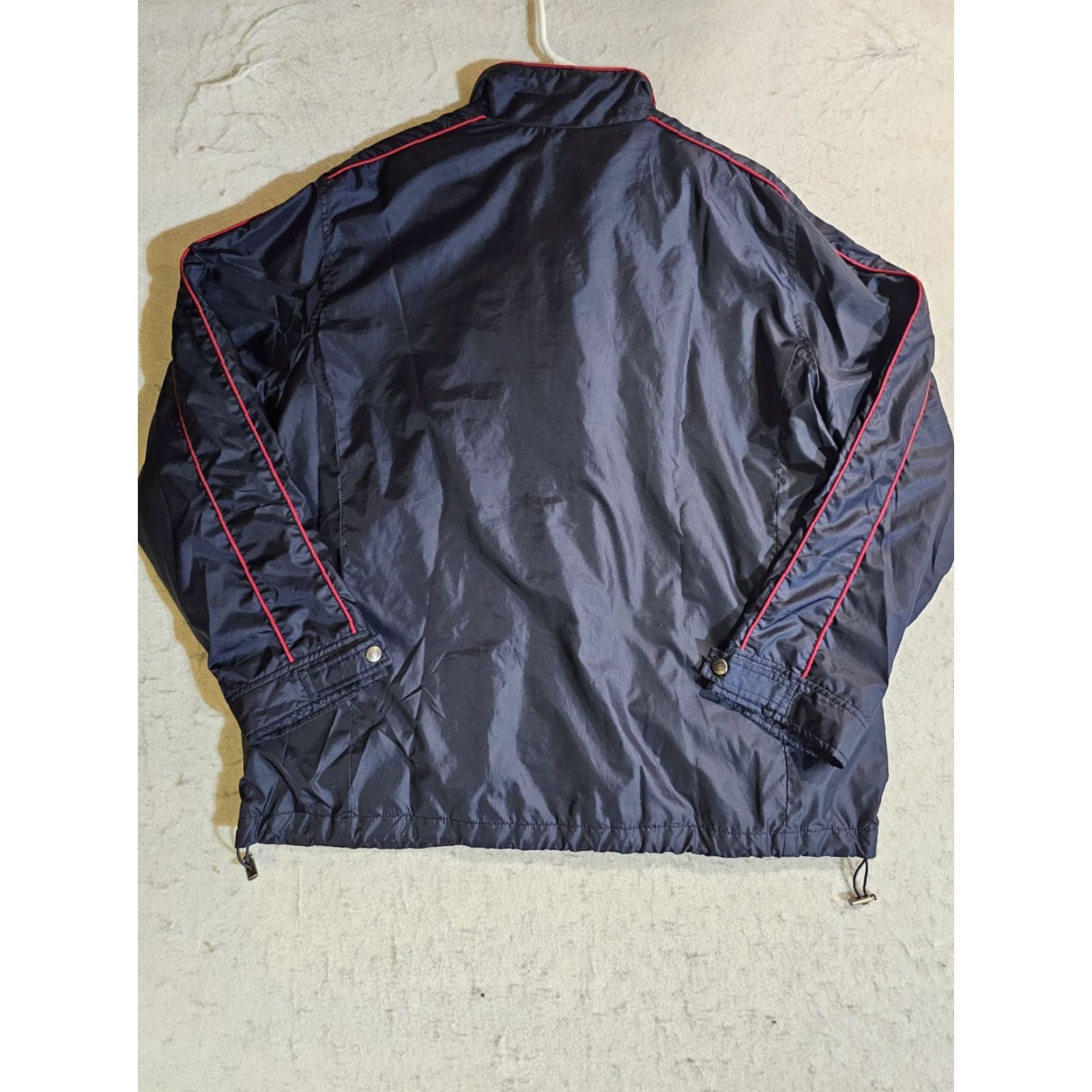 Polo Ralph Lauren VINTAGE Lauren Ralph Lauren Windbreaker Jacket Mens 90s Navy Red Piping Size Lg Blue Logo Zipper Full Zip Pockets Casual Travel Size US L / EU 52-54 / 3 - 6 Thumbnail