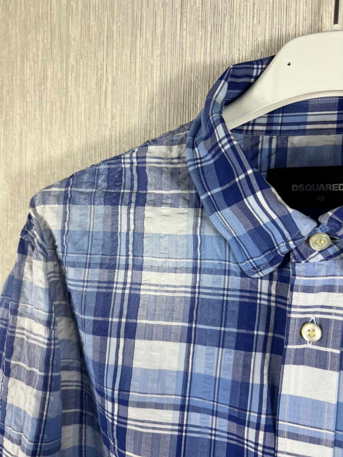 Dsquared2 Dsquared2 checked shrunk shirt plaid stiff cuffs and collar Size US M / EU 48-50 / 2 - 7 Thumbnail