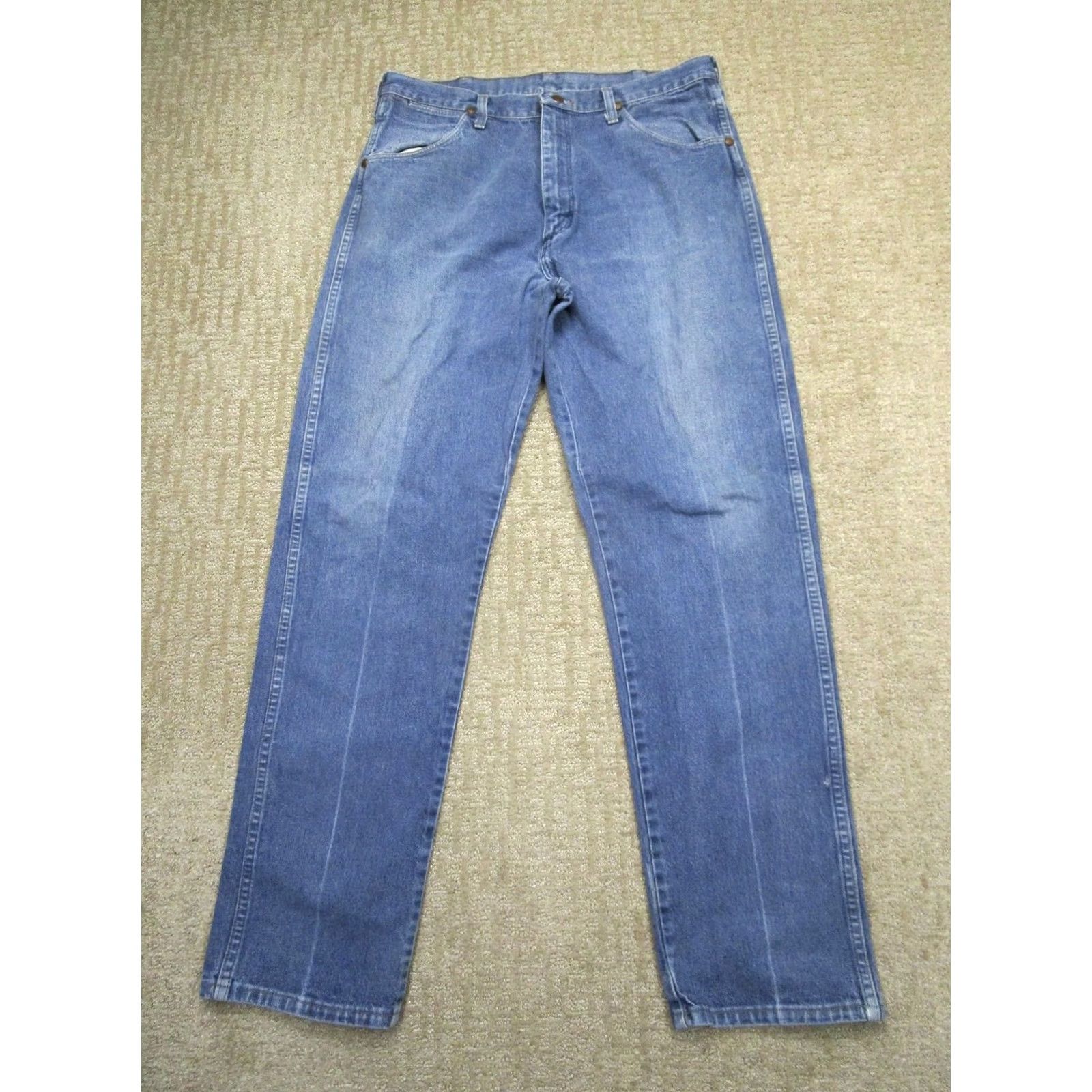 Wrangler Wrangler Jeans Men 34x33 Blue Cowboy Cut Original Fit Western Jeans Faded Size US 34 / EU 50 - 2 Thumbnail