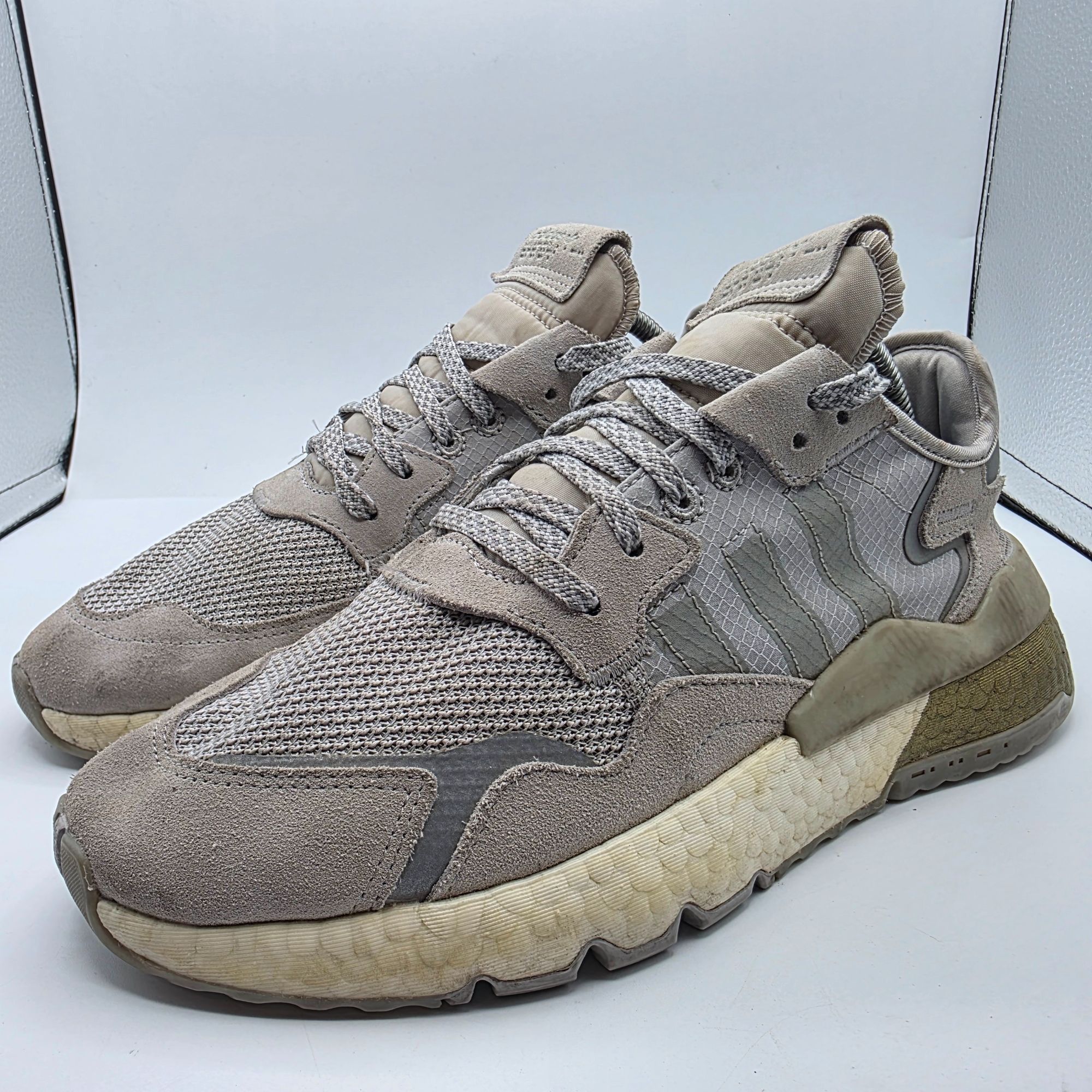Adidas Adidas Nite Jogger Gold Metallic Boost EVM Mens Sise 9 Gray Size US 9 / EU 42 - 4 Thumbnail