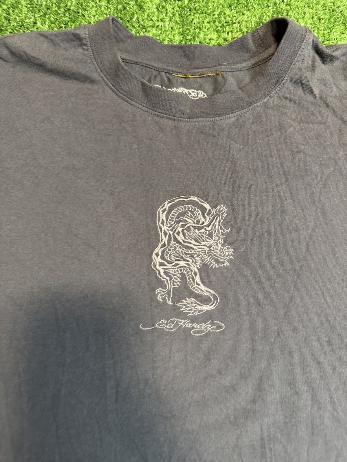 Ed Hardy Vintage y2k Ed hardy Dragon Japan Embroidered Logo T shirt Size US XL / EU 56 / 4 - 3 Thumbnail