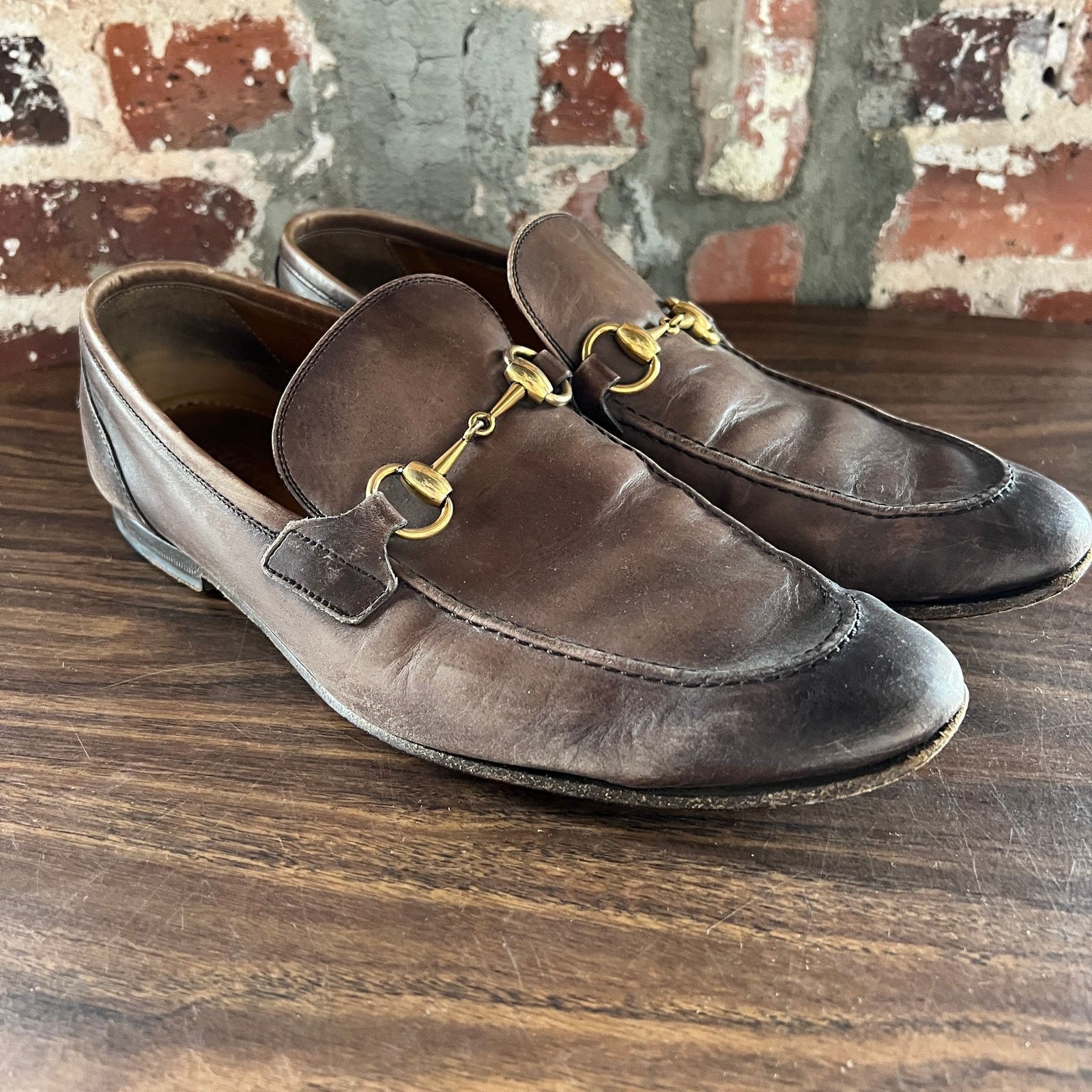 Gucci Gucci Men's Jordaan Brown Loafer Size 7.5 Size US 7.5 / EU 40-41 - 2 Thumbnail
